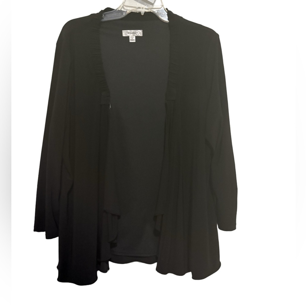 Classic Black Open Cardigan
